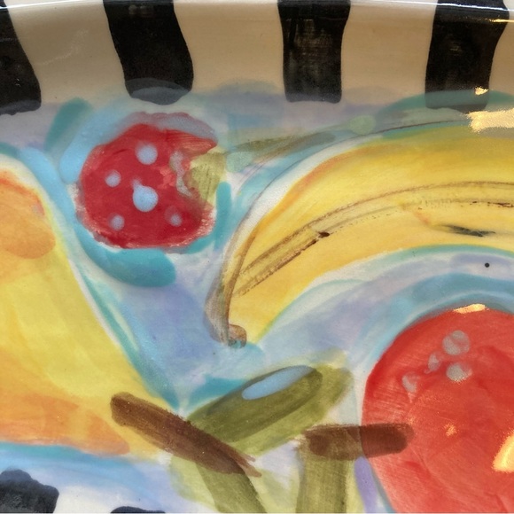 Hand Painted Ceramic Summer Fruit Design 13”xx5”Original Design - Picture 6 of 10